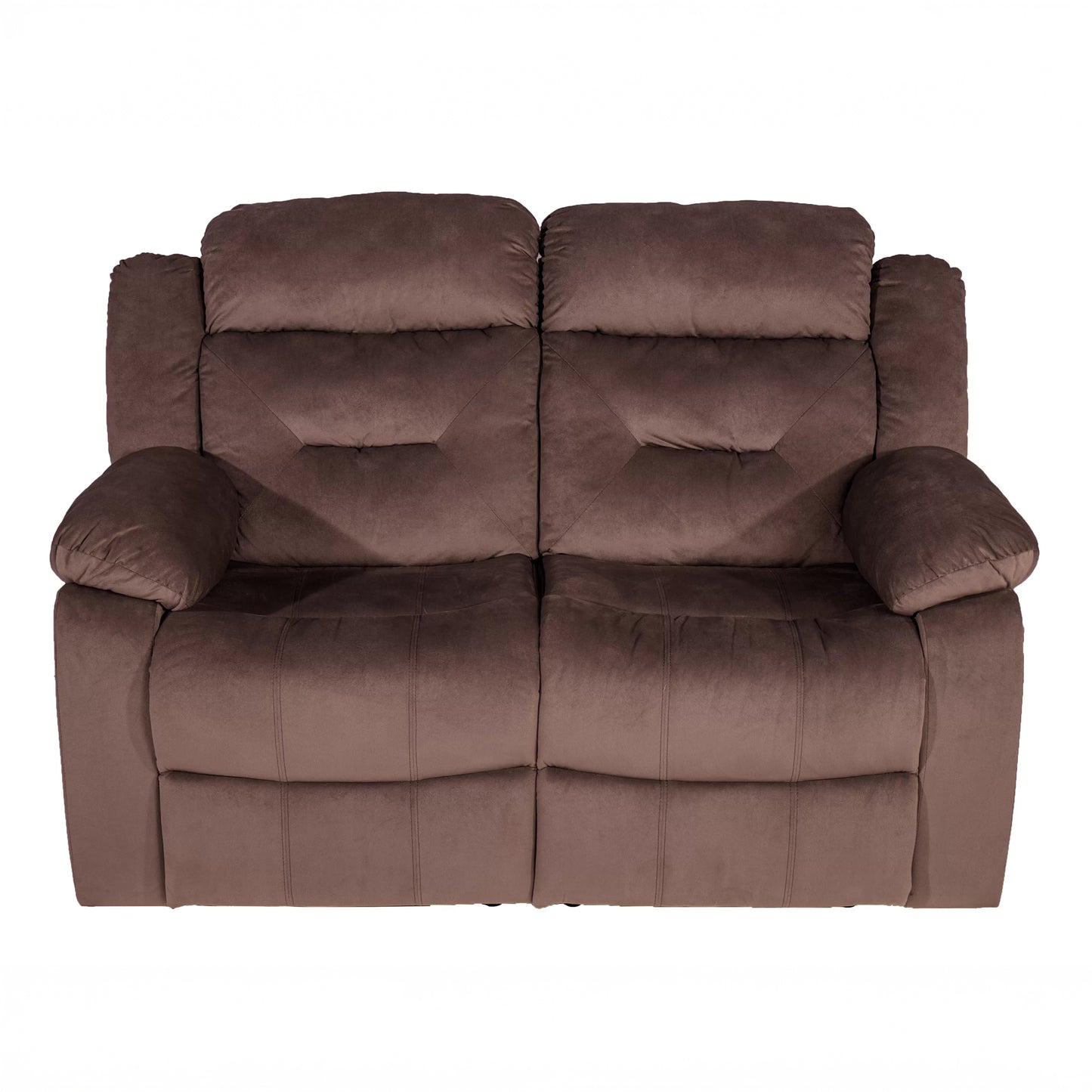 Plush Velvet Comfort Manual Reclining Loveseat