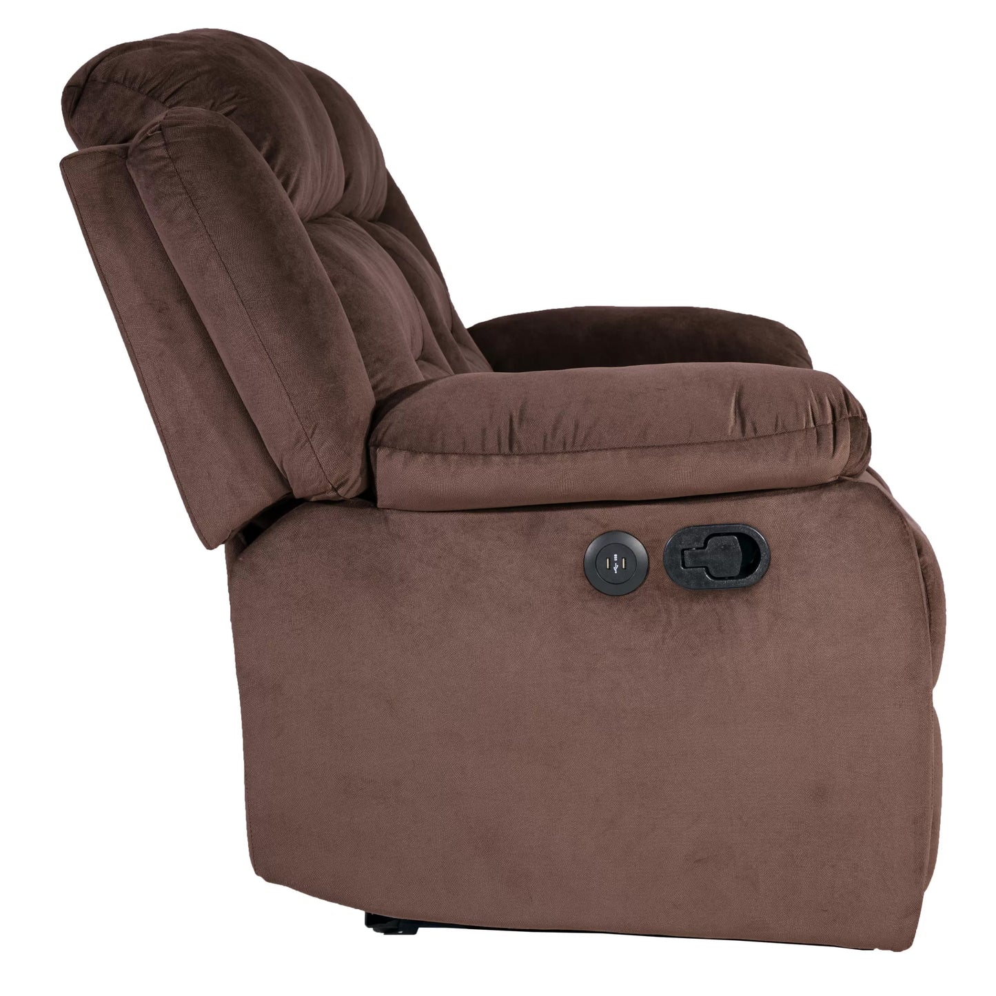 Plush Velvet Comfort Manual Reclining Loveseat