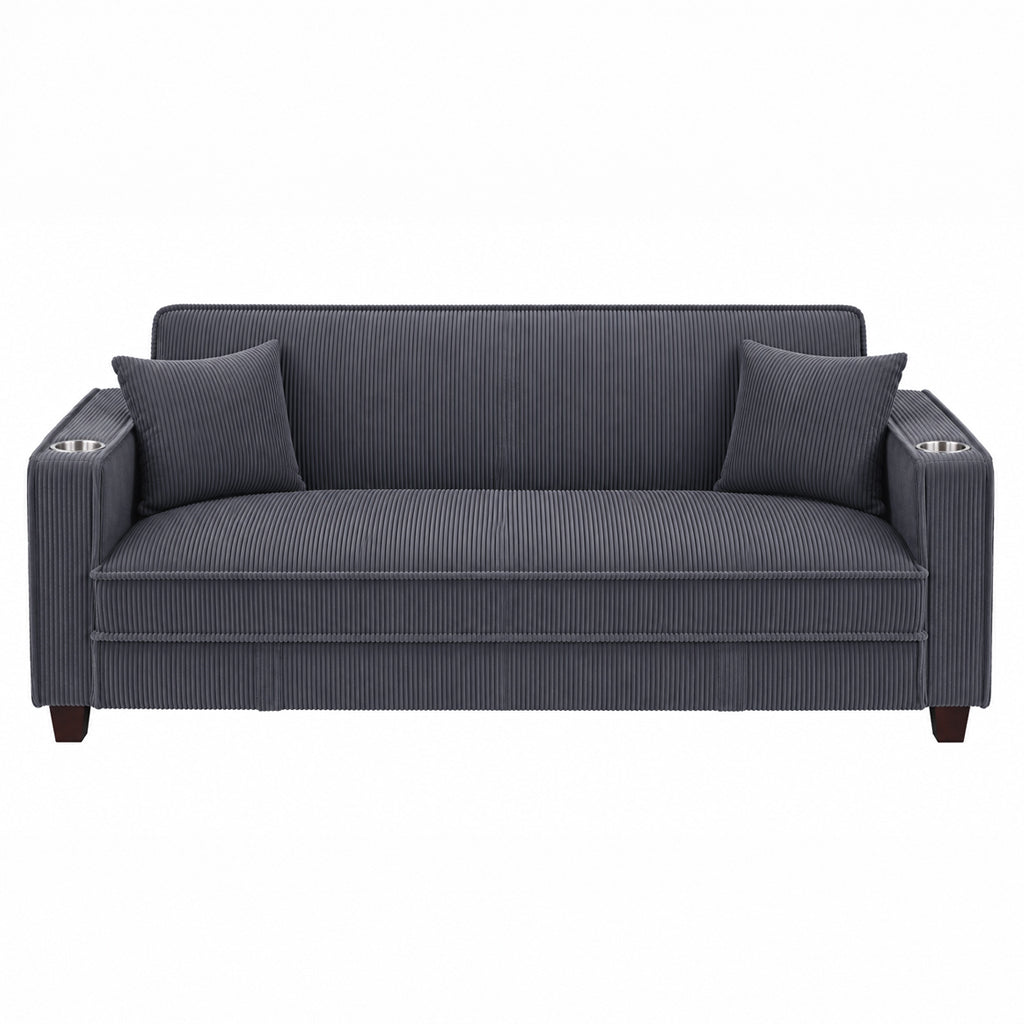 Convertible Corduroy Futon Sofa