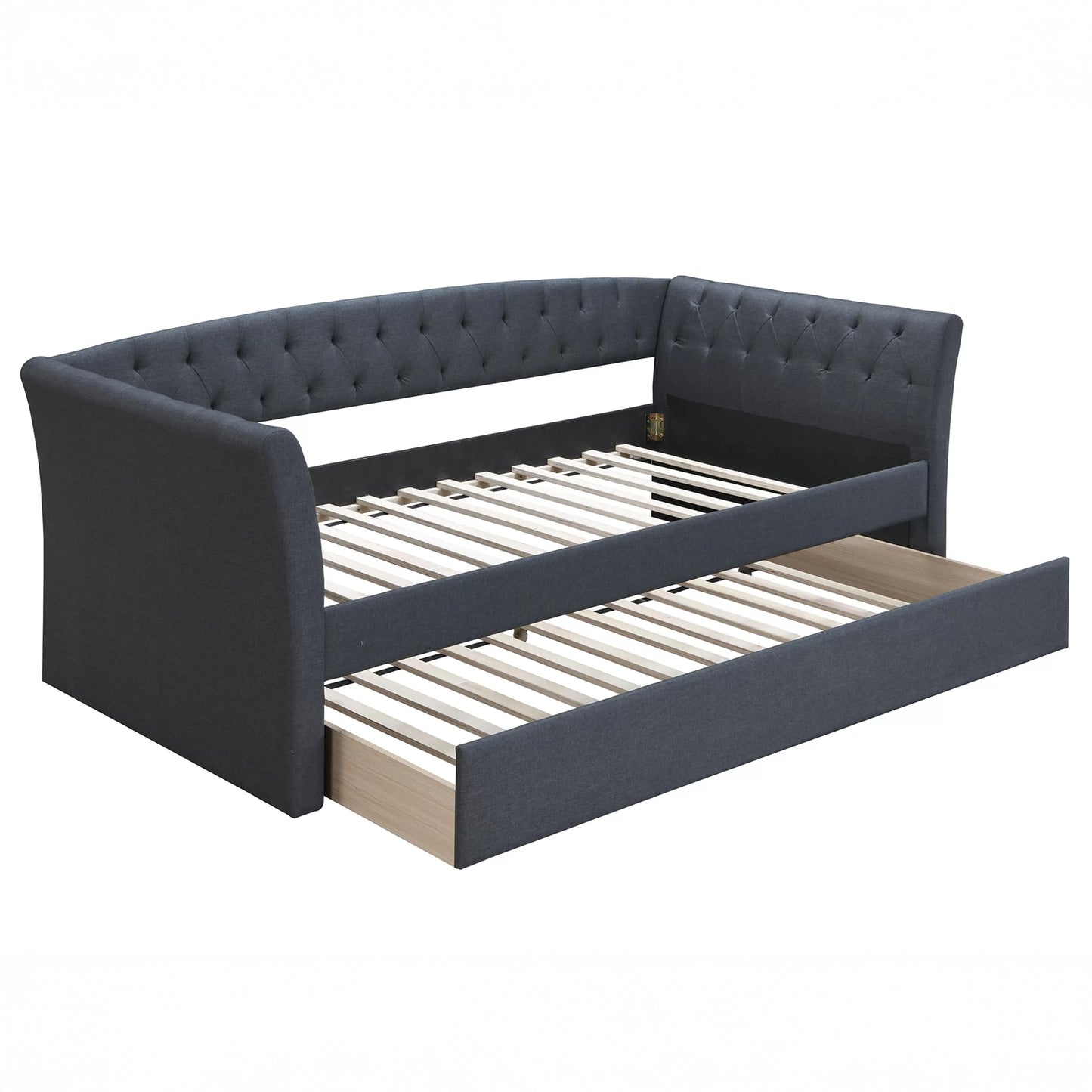 Charcoal Upholstered Twin Daybed
