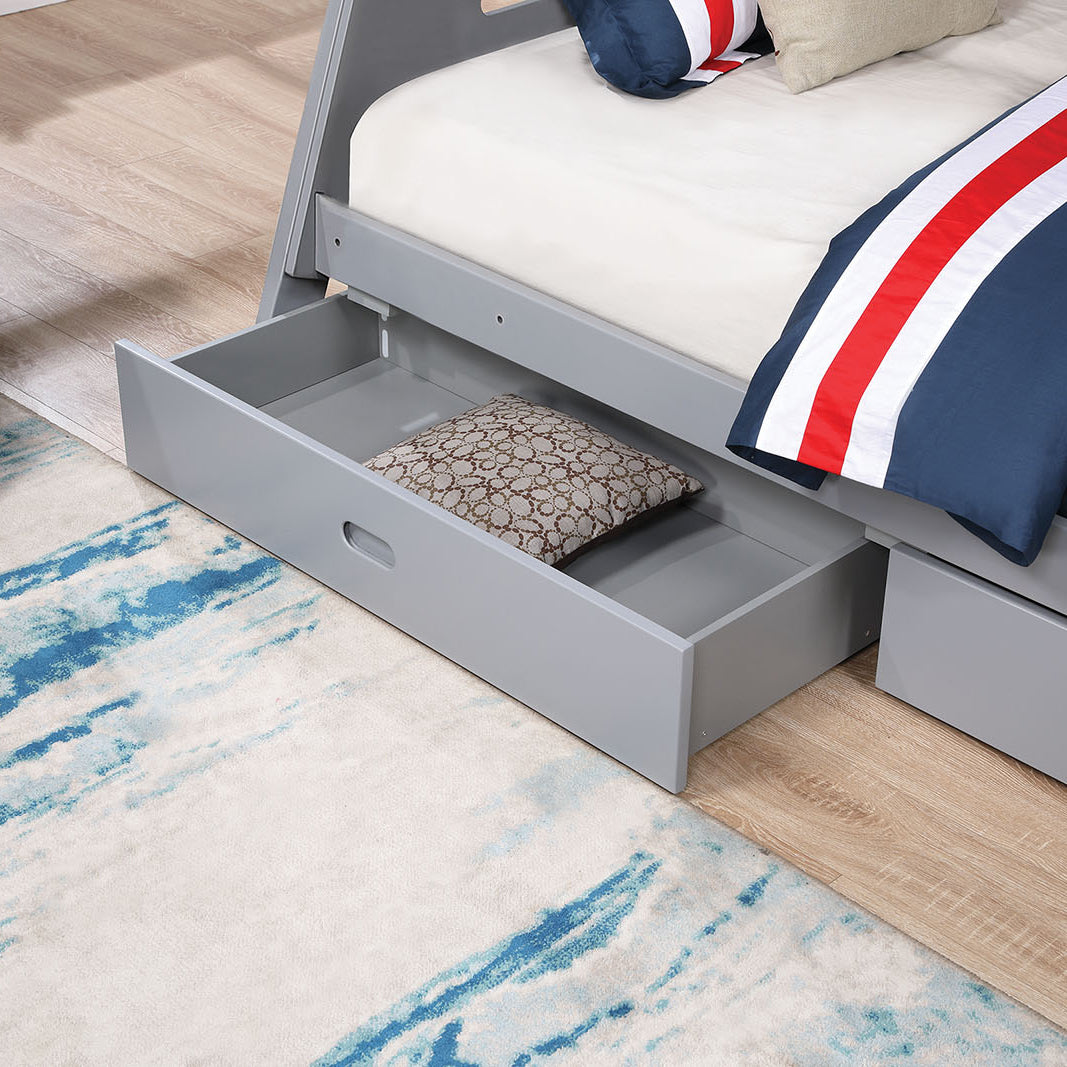Twin Over Full Bunk Bed with Storage Drawers