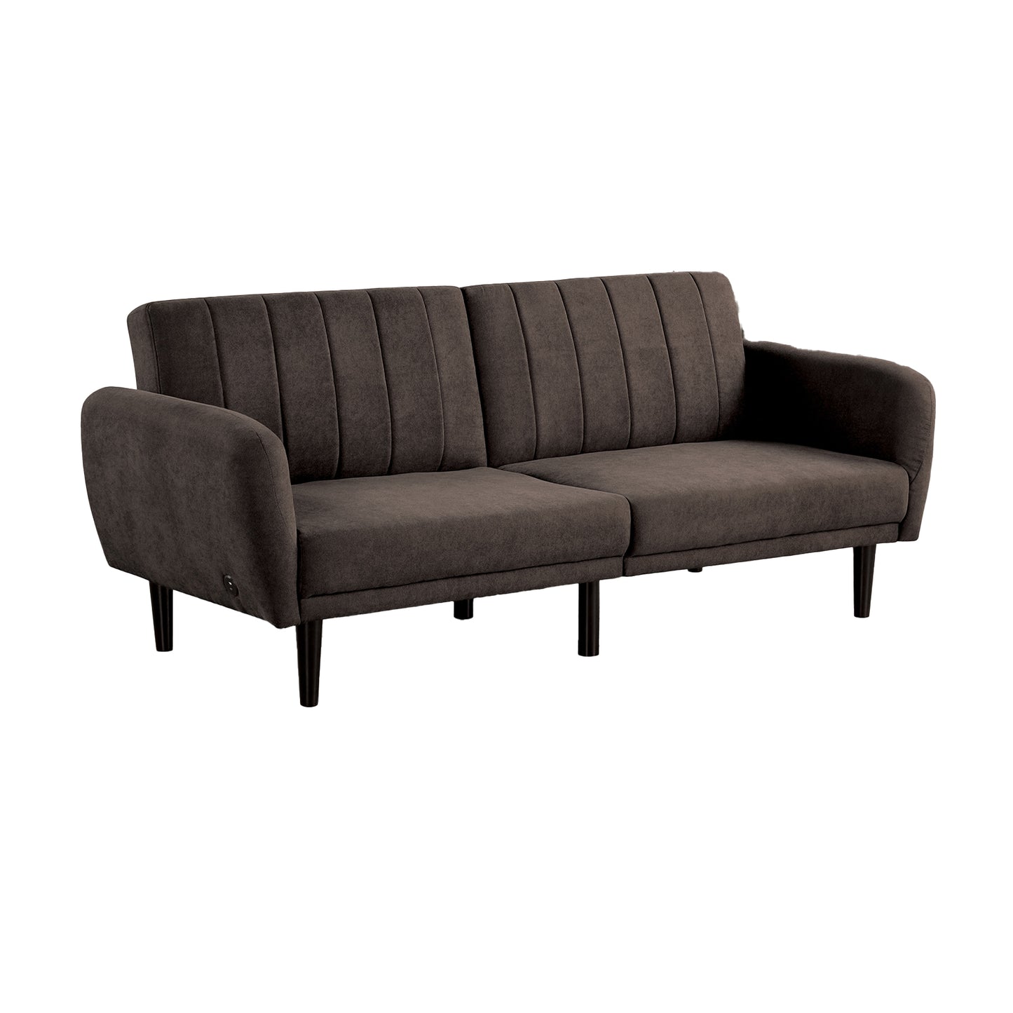 Modern Convertible Futon Sofa with USB Charging Ports