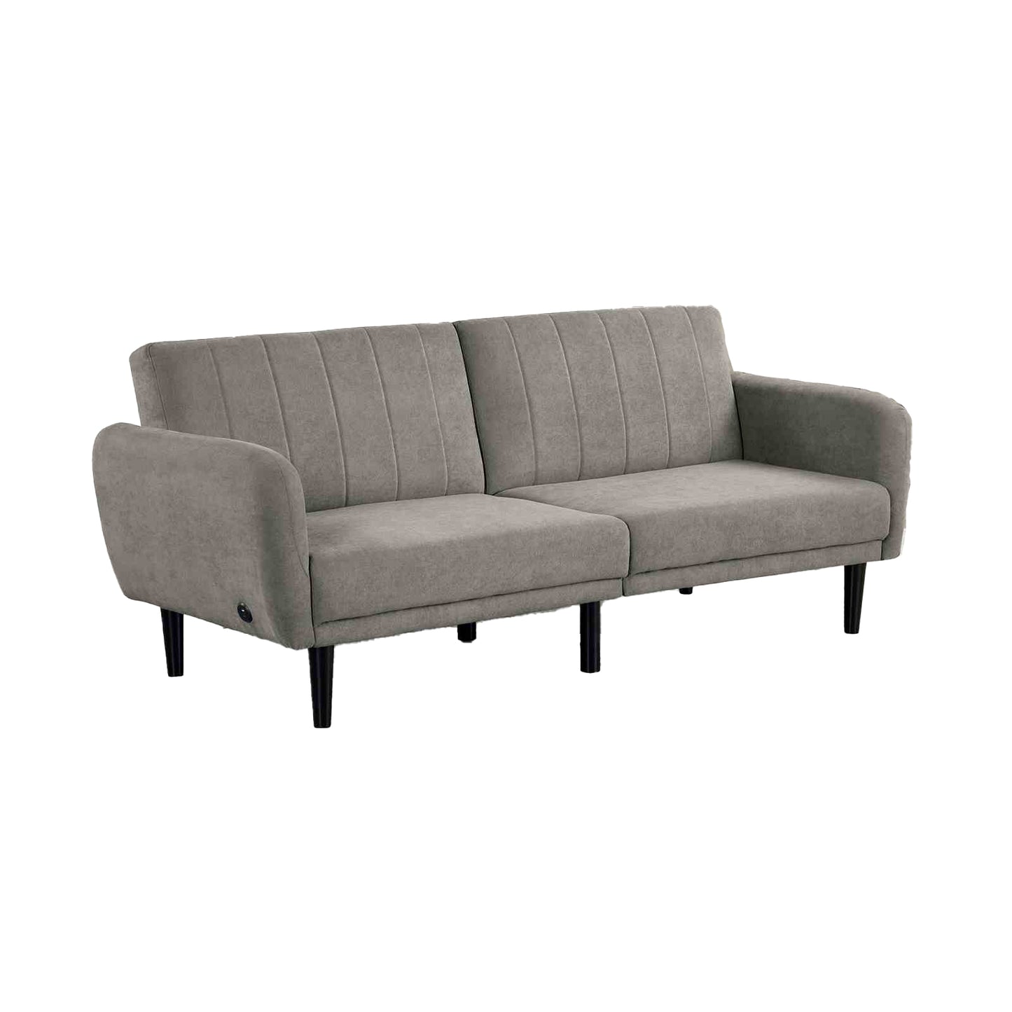Modern Convertible Futon Sofa with USB Charging Ports