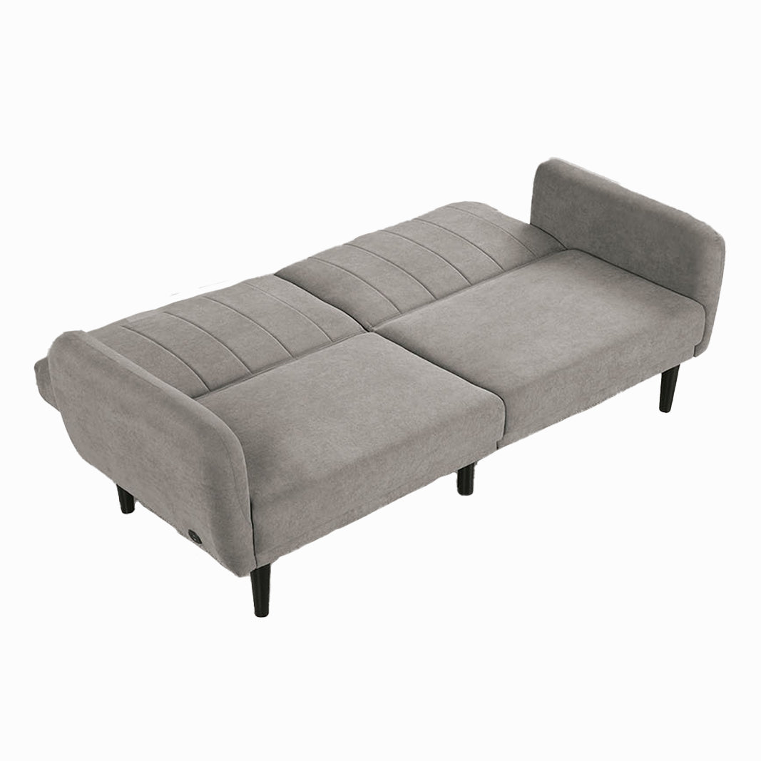 Modern Convertible Futon Sofa with USB Charging Ports