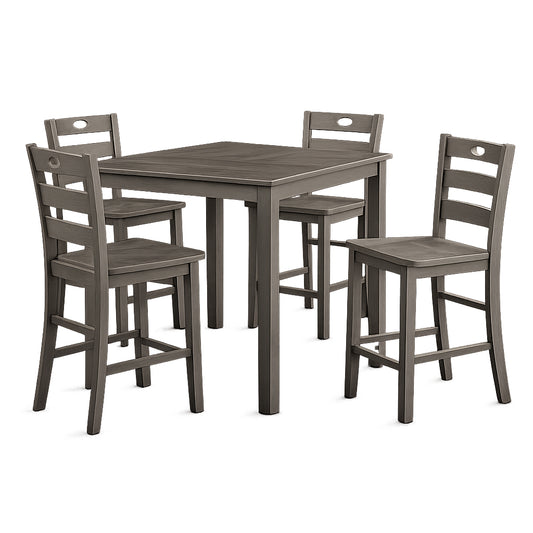 Transitional 5-Piece Counter Height Dining Set