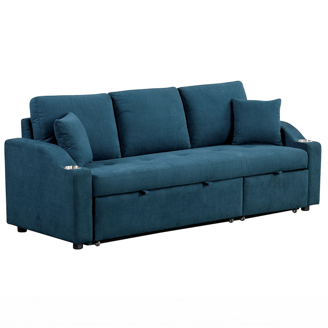 Blue Convertible Sleeper Sofa