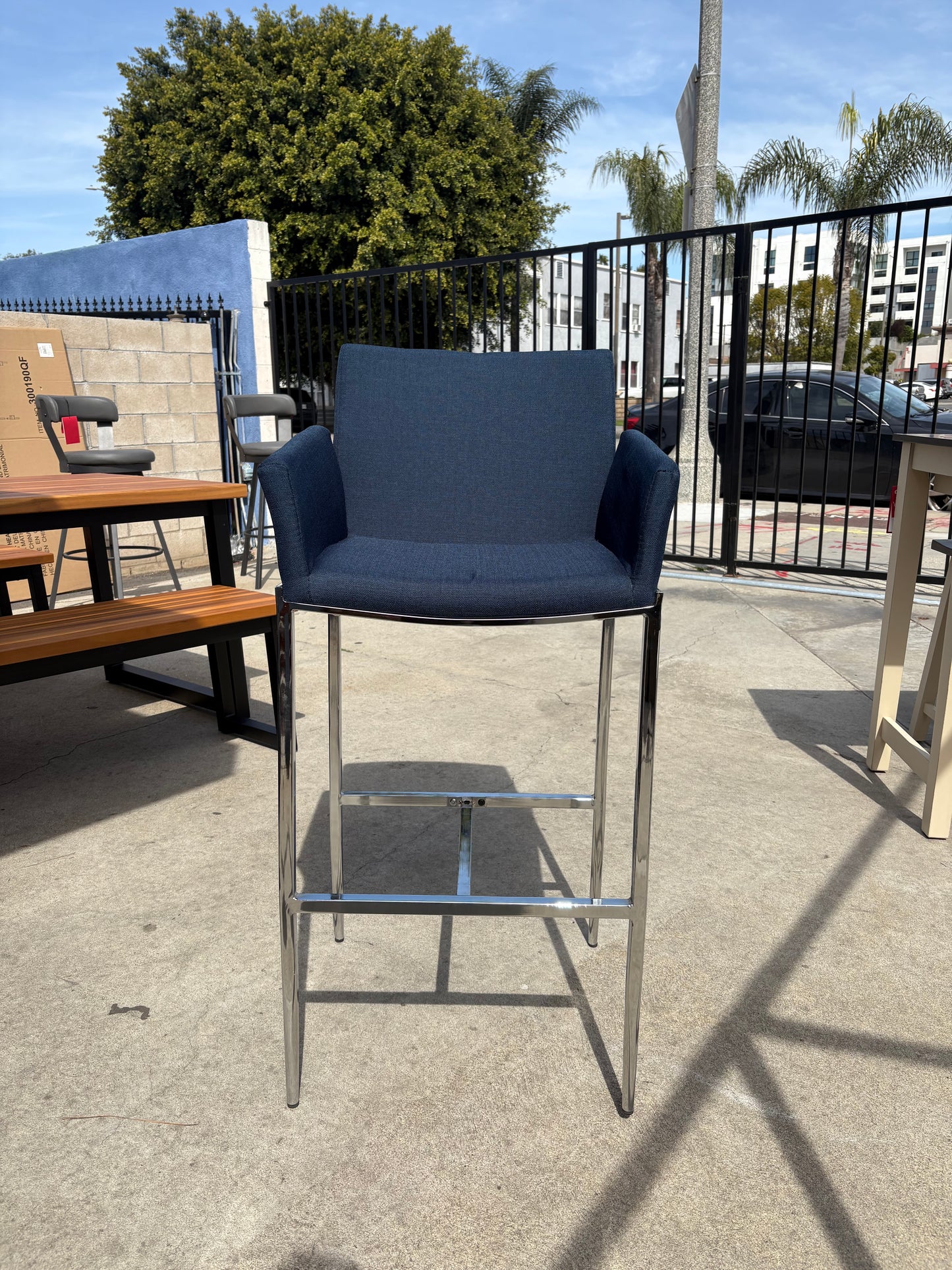 Blue Bar Stool