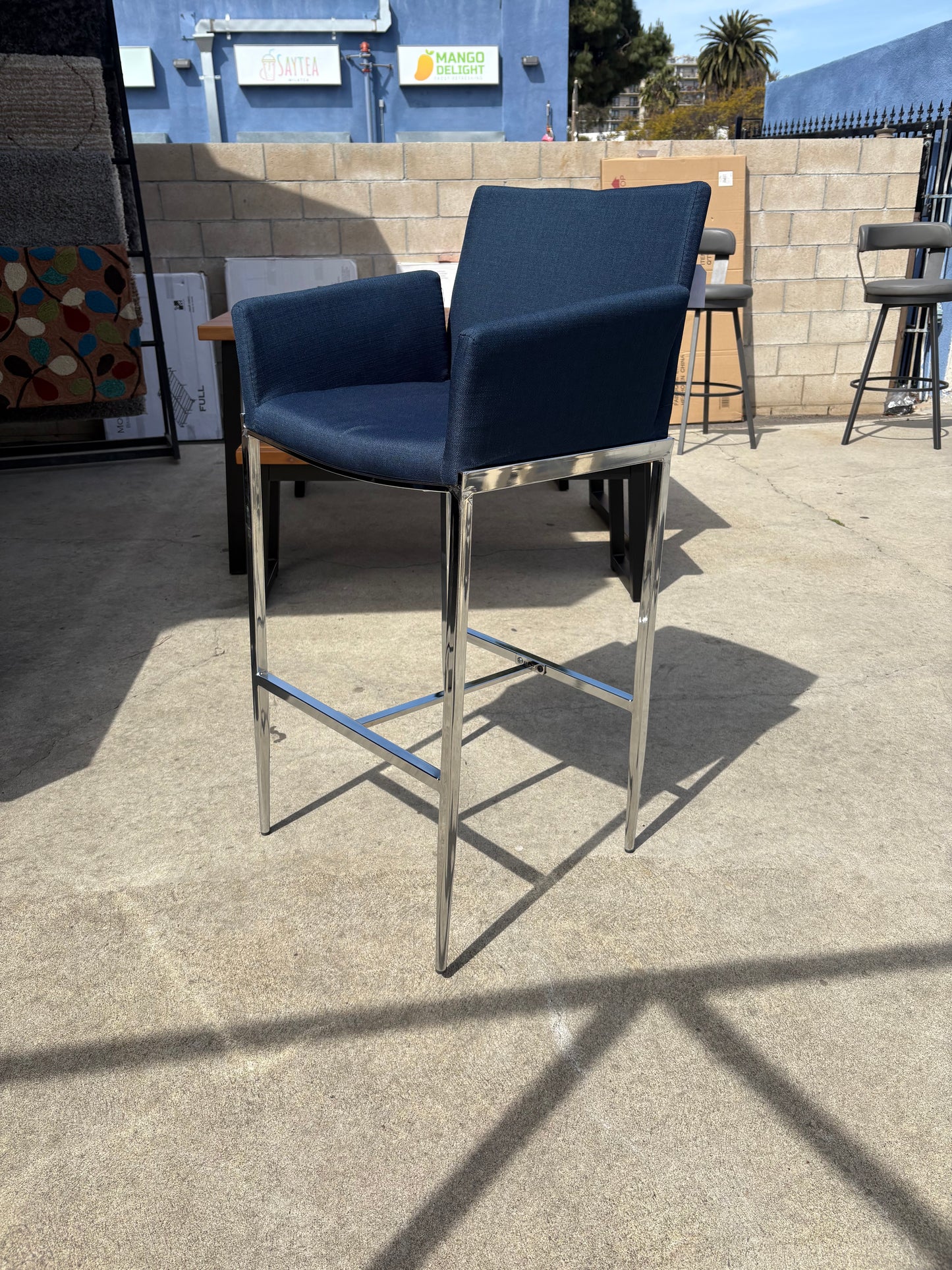 Blue Bar Stool