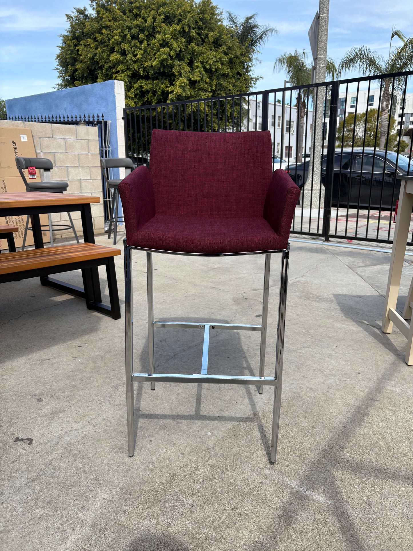 Burgundy Bar Stool