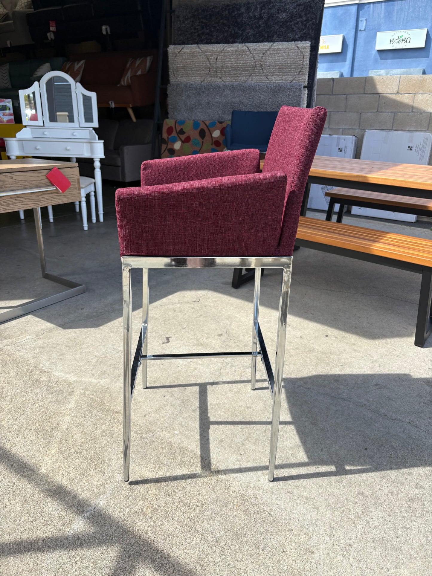 Burgundy Bar Stool