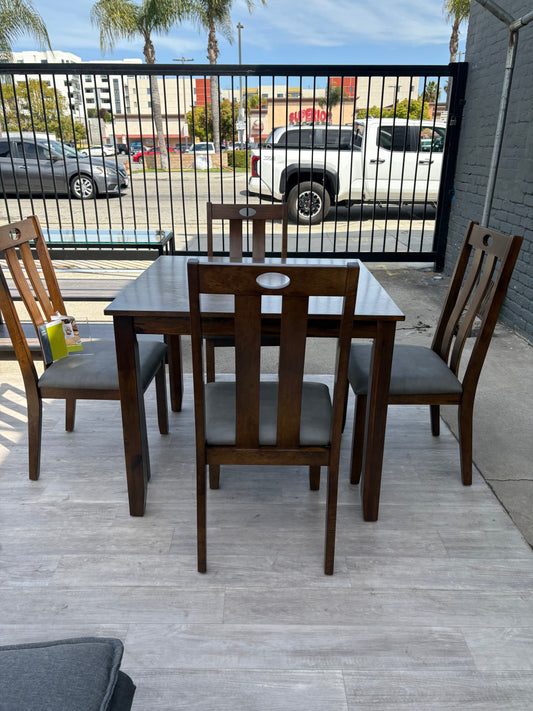 5PC Square Wood Table