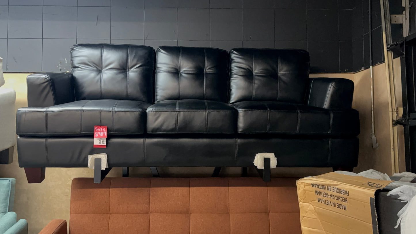 Black Leather Sofa