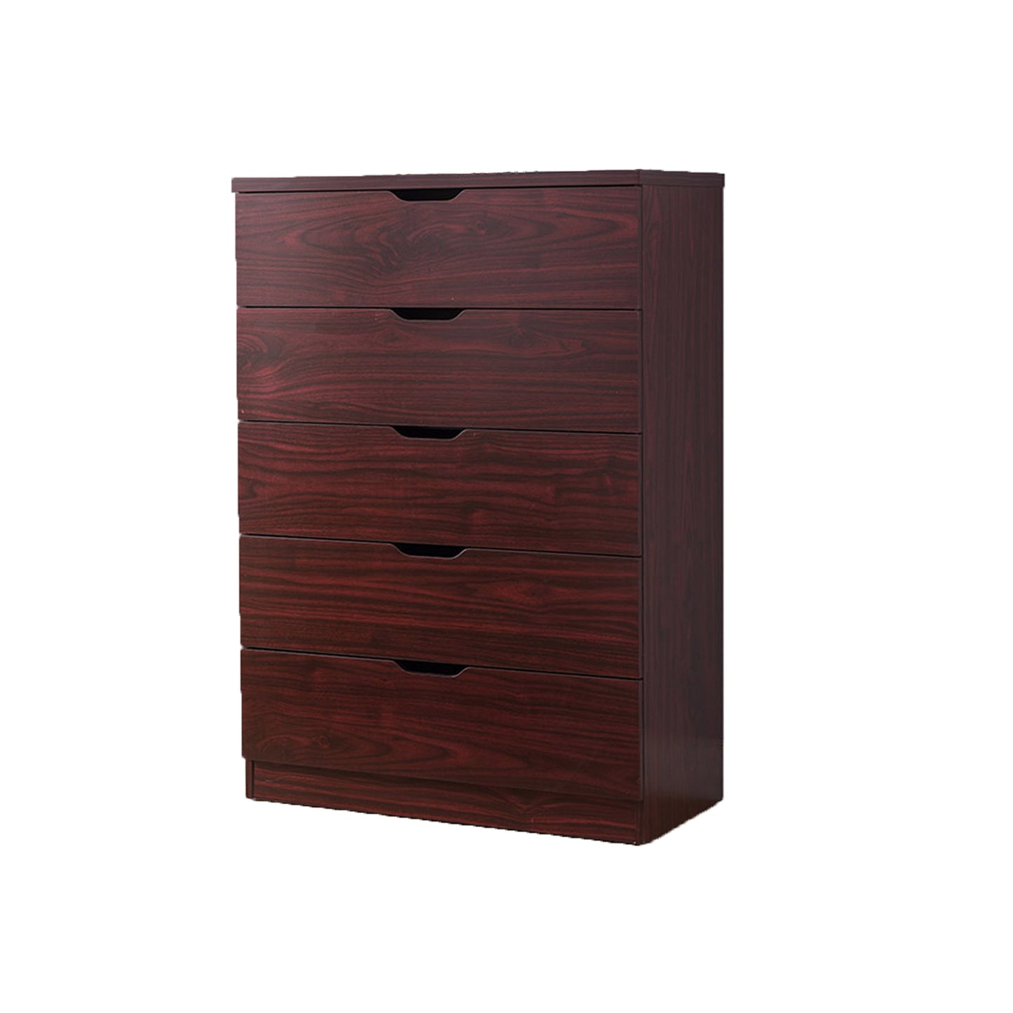 5 Drawer Chest of Drawers in Mahogany Finish