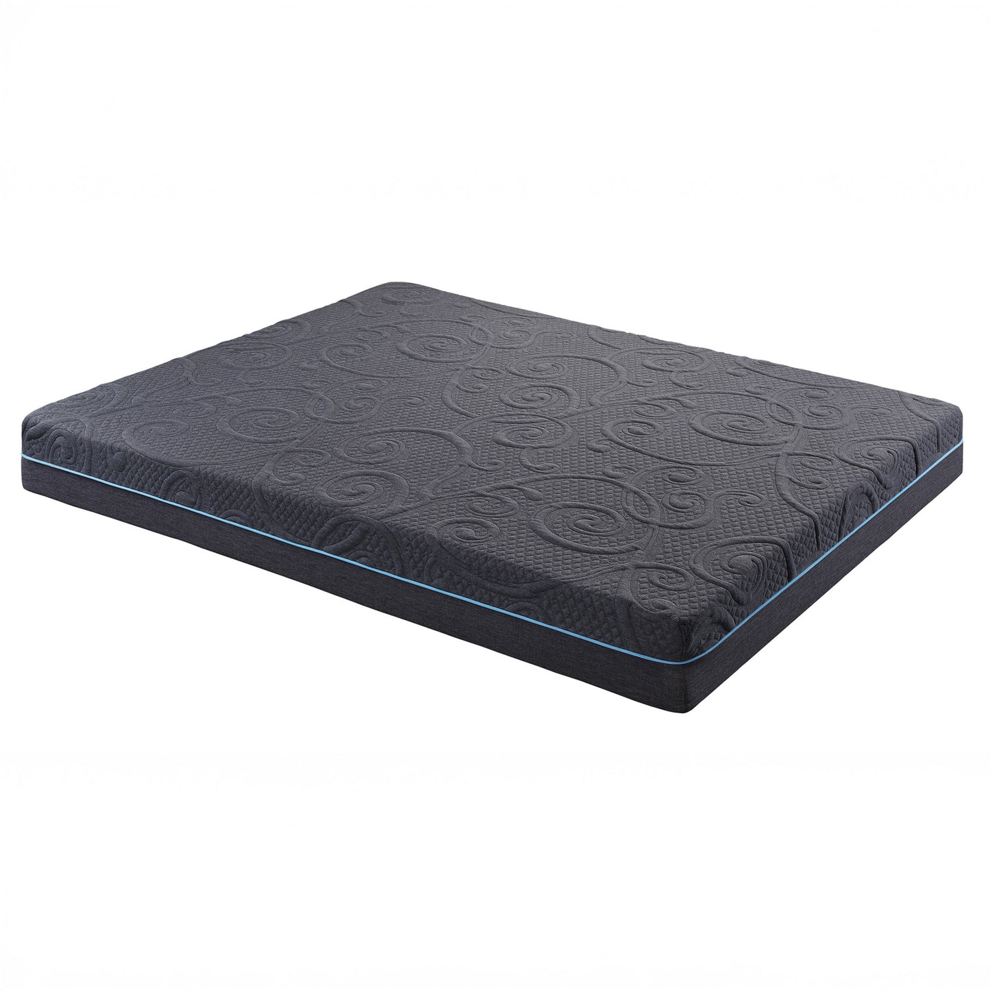 Firm Dark Gray 8" Gel-Infused Memory Foam Hybrid Mattress