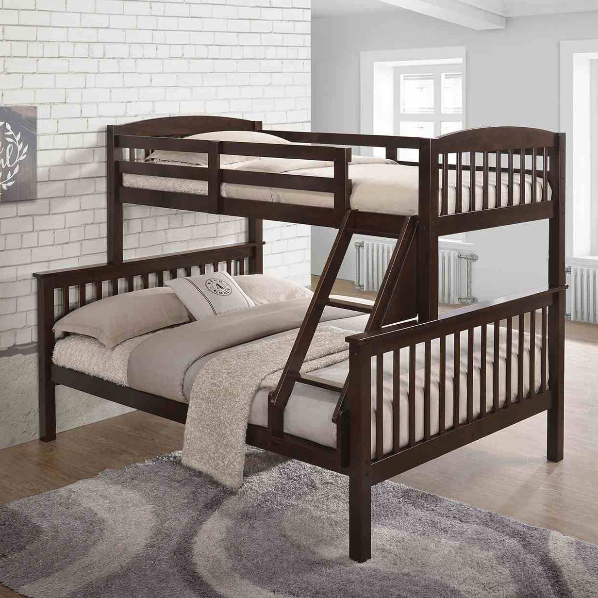 Dark Cherry Twin Over Full Bunk Bed