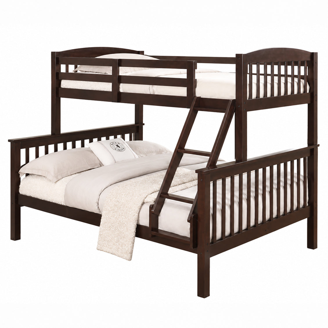 Dark Cherry Twin Over Full Bunk Bed
