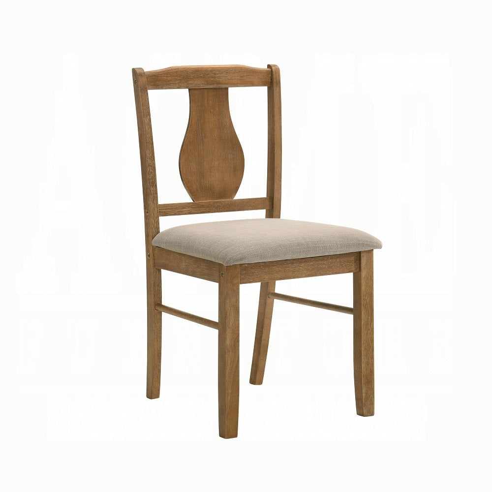 5-Piece Weathered Oak Dining Set