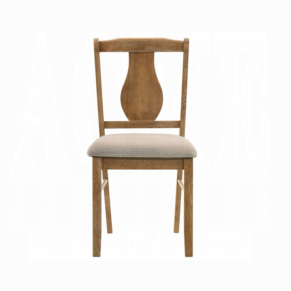 5-Piece Weathered Oak Dining Set