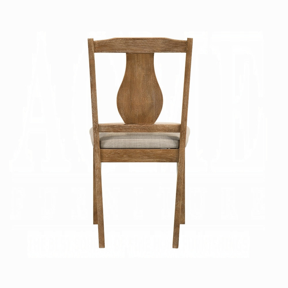 5-Piece Weathered Oak Dining Set