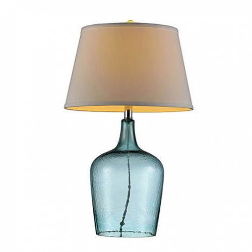 Translucent Blue Glass Table Lamp